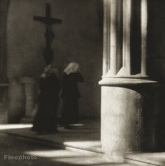 1925/56 JOSEF SUDEK Vintage Crucifix Catholic Church Nuns Religion Photo Gravure