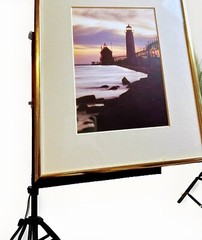 Grand Haven Lake Michigan Sunset Framed Photography Print 5×7″ In 8×12″ Frame