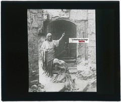 Life Of Christ, Madeleine, Photo Glass Plaque, Black & White, Positive 8.5×10 Cm