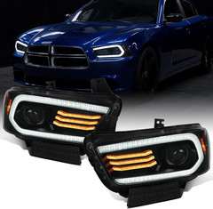 – Fits 2011-2014 Dodge Charger LED DRL Switchback Sequential Turn Signals + Anim