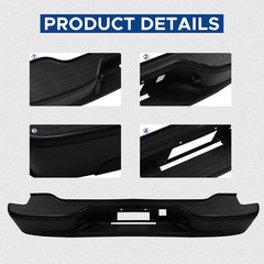 Black Rear Bumper Assembly Compatible with 2000-2006 Chevy Tahoe Suburban GMC Yu