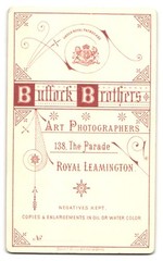 Photograph Bullock Brothers, Royal Leamington, 138 The Parade, Girl with Neck