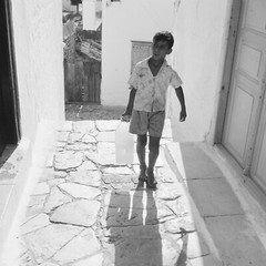 Photo Print On Baryte Paper Child Greece 1960 50X50cm