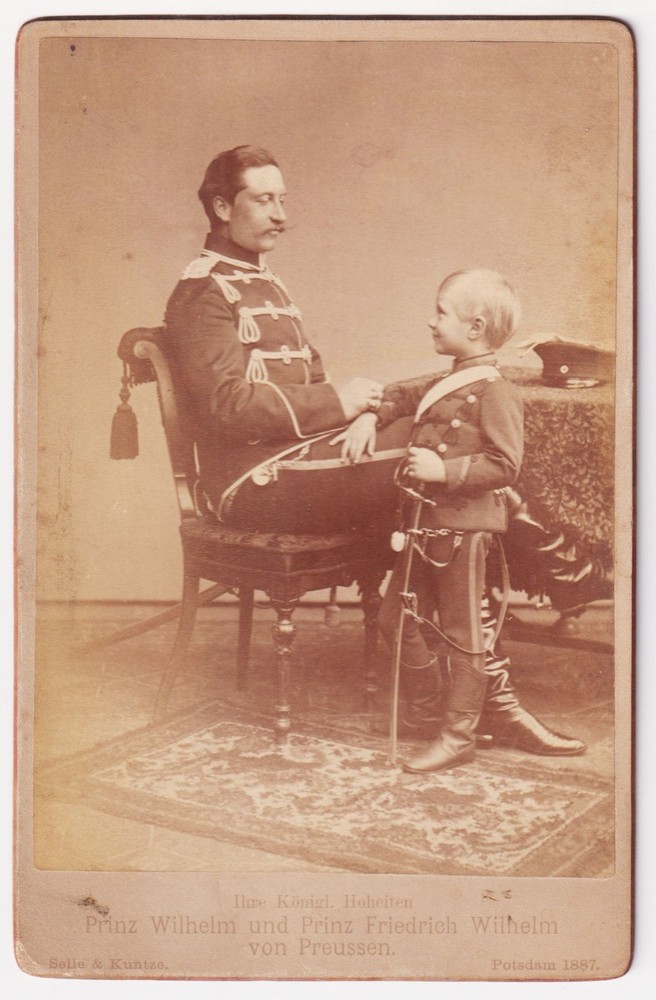 Wilhelm II Prince Friedrich Wilhelm – Portrait Cabinet Photo Vintage Photo 1885.