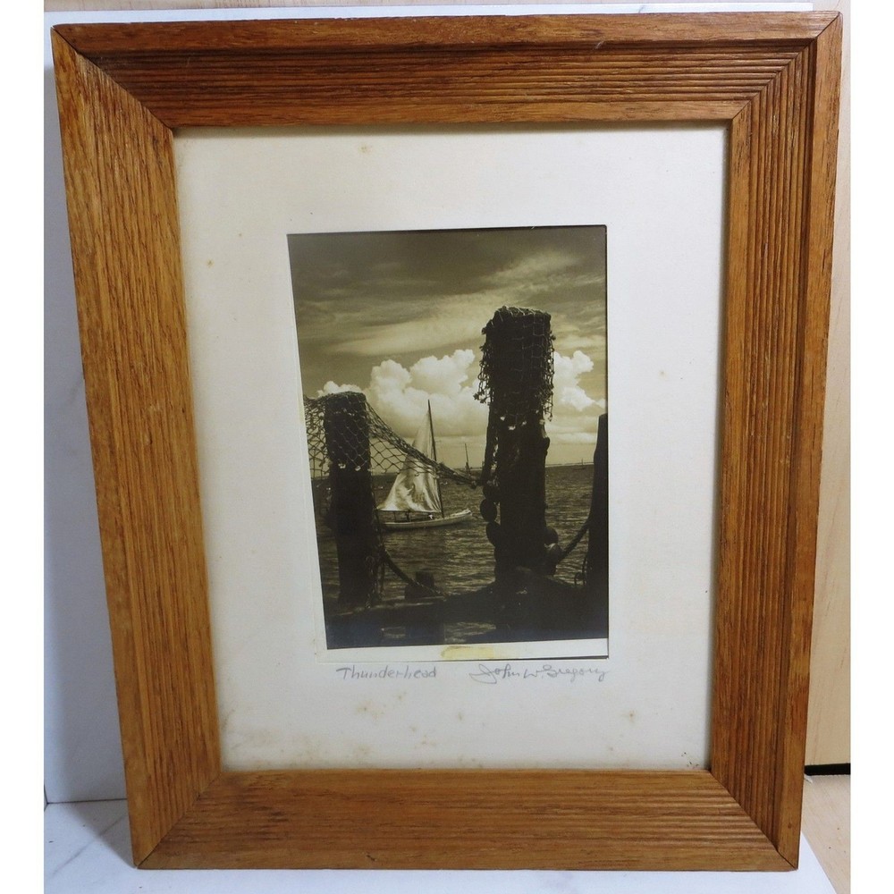 THUNDERHEAD ~John W. Gregory ~ Sepia Photo Framed & Signed by Artist 12 x10