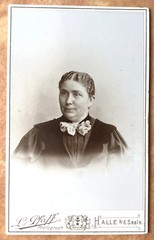 CDV photo around 1900, noble woman, Halle a.d. Saale