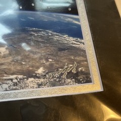 Aerial Earth Images Art Prints Digital Photographic Black Mats Bling Set of 2