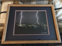 RARE ERSKINE WOOD SIGNED MODERN PHOTOGRAPHY EUGENE OREGON LIGHTNING STORM