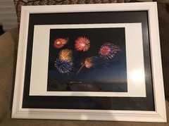 Chris Glennon Photography Cape Charles, VA Photo Signed Fireworks 22.5×18.5 (KZ)