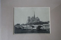 1900 NOTRE DAME DE PARIS 16X22CM SILVER PHOTO PRINT