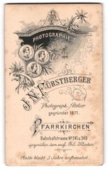 Photograph J. N. Fürstberger, parish churches, monogram of photographer and medal