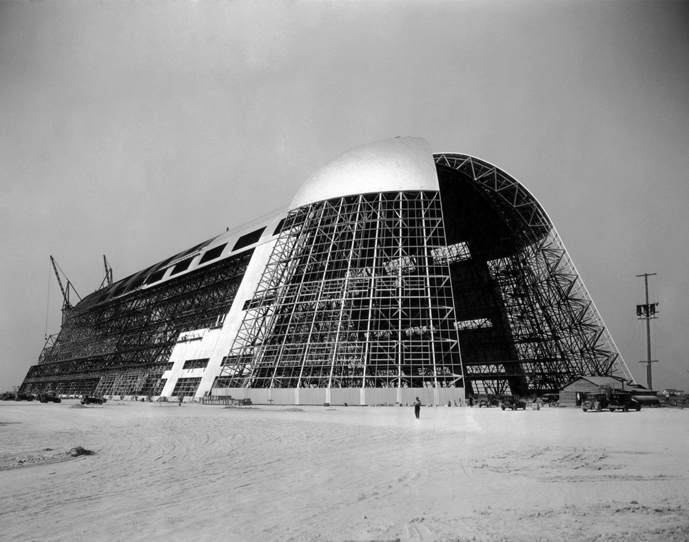 Construction of Hangar One at NAS Sunnyvale 11″x14″ Photograph Print 11×14