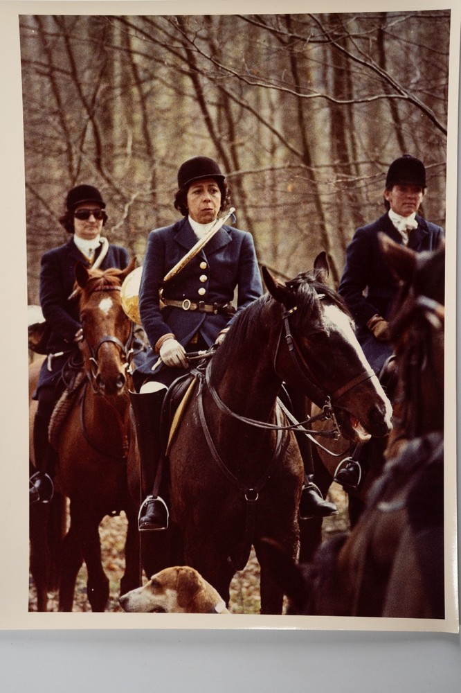 Vintage Analog Photo France Hunting Foxhunting Horse 24X30Cm 1970