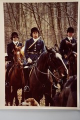 Vintage Analog Photo France Hunting Foxhunting Horse 24X30Cm 1970
