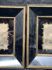 Lot Of (2) Coastal Sea Harbor Boat Dock Framed Photos In 9.5 X 9 Frames @61