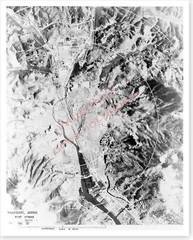 WWII Silver Halide Aerial Photo Of Nagasaki After Atomic Bomb #2