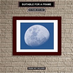 Daytime Moon Decor 8×10 inch Print, (Waxing Gibbous Phase 81 Percent) M0857