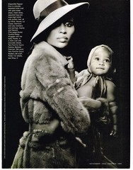 original essence magazine Cynthia Bailey portrait illustration B&W photograph