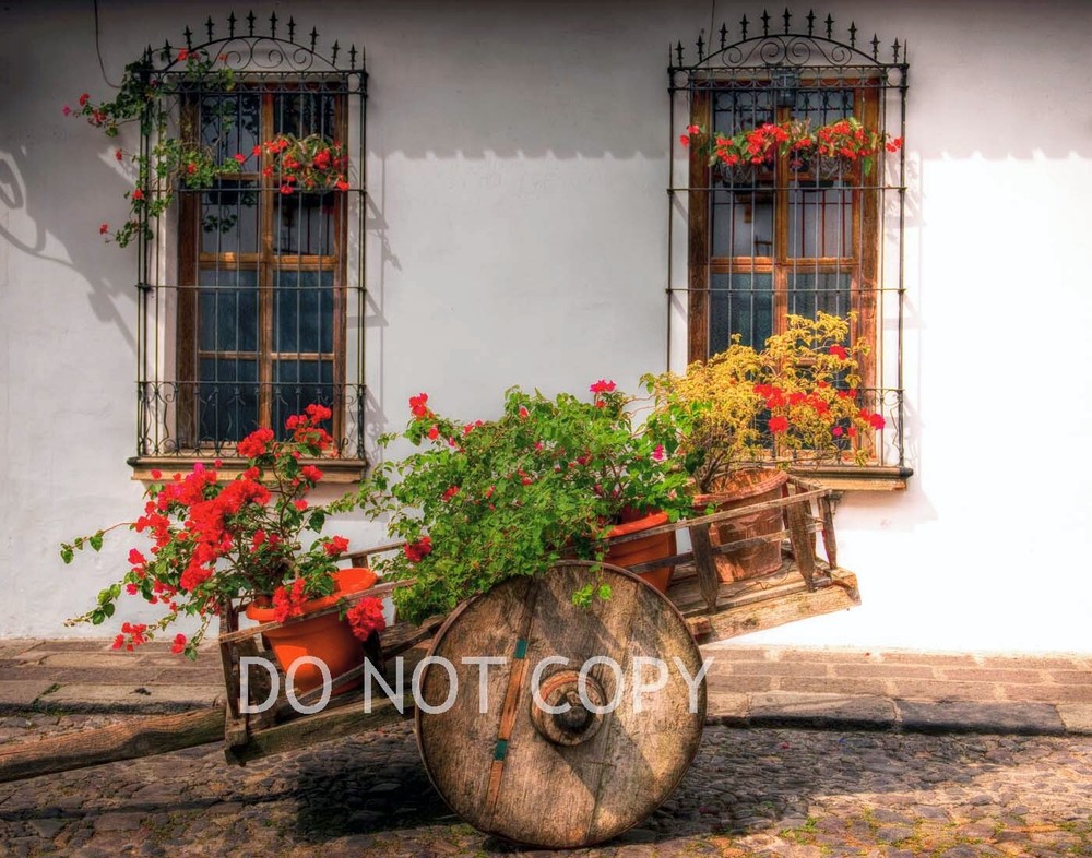 11X14 ART PHOTO, DOWNTOWN ANTIGUA GUATEMALA, GUATEMALAN, FINE ART