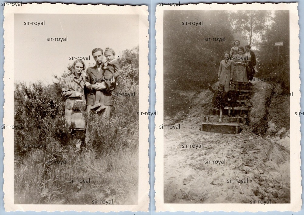 2x Rewahl West Pomerania 1939 – Family – 1930s Poland Rewal – Photo 6x9cm