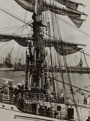 Original Vintage USSR Photo, Sailboat «Tovarishch», Ukrainian vintage photo