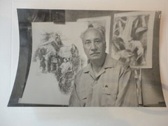 FOTOGRAFIA DEL PINTOR JUAN CARLOS CASTAGNINO FIRMADA