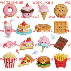 Printable Digital Stickers | Cute Cartoon Kids Sticker Bundle | 4K
