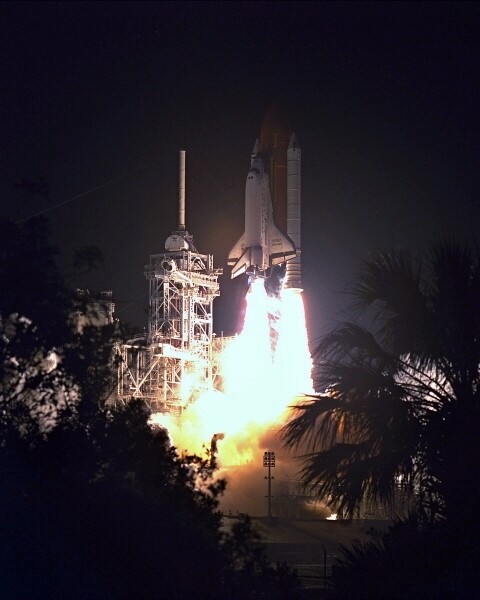 New NASA Photo: Night Liftoff of Space Shuttle Discovery, STS-56 – 6 Sizes!