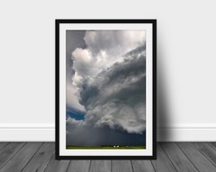 Large vertical storm cloud photography print nature landscape wall art picture