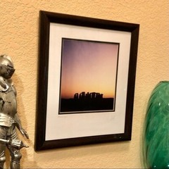 Framed Stonehenge Sunset Fine Art Photographs Signed Ed Collacott Vintage UK