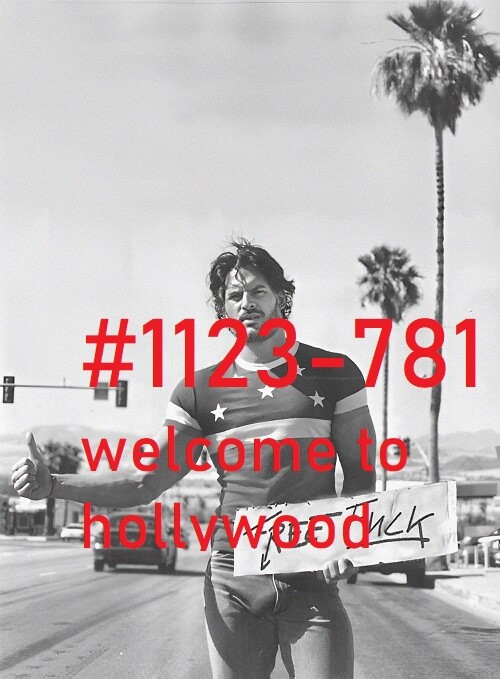VINTAGE MALE PORTRAIT #1123-781 -welcome to hollywood -free shipping in usa