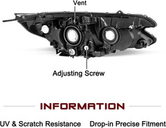 – for 2015-2016 Honda CRV EX/EX-L/SE [Halogen Type W/Led DRL Model] OEM Headligh