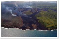 2018 Kilauea Volcano Pacific Ocean Entry Areas 8 x 12 Aerial Silver Halide Photo