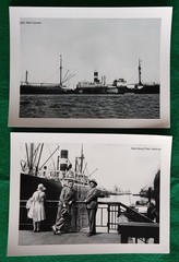 Mixed Lot of 5 B/W Prints of Old Photos: Maritime Views with Ship