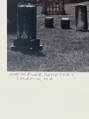 N RIVER CEMETERY by CHARLES FENDROCK B&W Photo 7×9 Artist Mounted & Signed