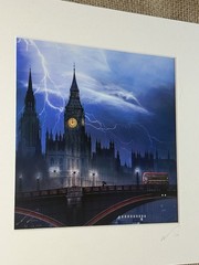 Signed JUREK NEMS 7.5” Original Photograph BIG BEN PARLIAMENT LAMBETH BRIDGE 10”