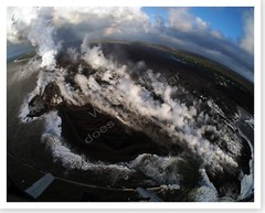 Kilauea Volcano Lava Delta Former Kapoho Bay Silver Halide Photo 2018