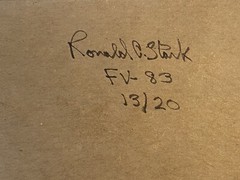 1983 art photographer RONALD C. STARK modern art b/w PHOTO mcm S/N