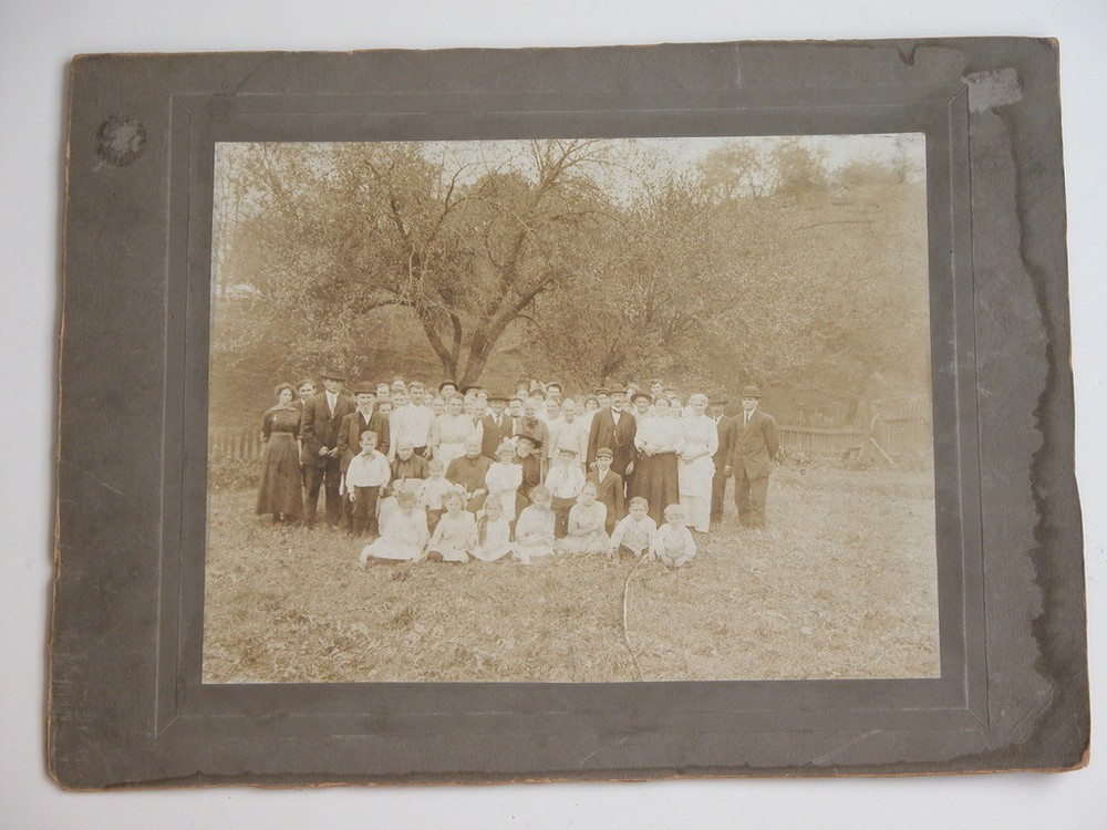 Vtg c.1890s Photograph Country Family Generations Sepia B&W