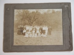 Vtg c.1890s Photograph Country Family Generations Sepia B&W