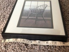 Vtg 8×10 Empty Wooden Chair Photography Wall Art Farmhouse Aesthetic Matte Frame