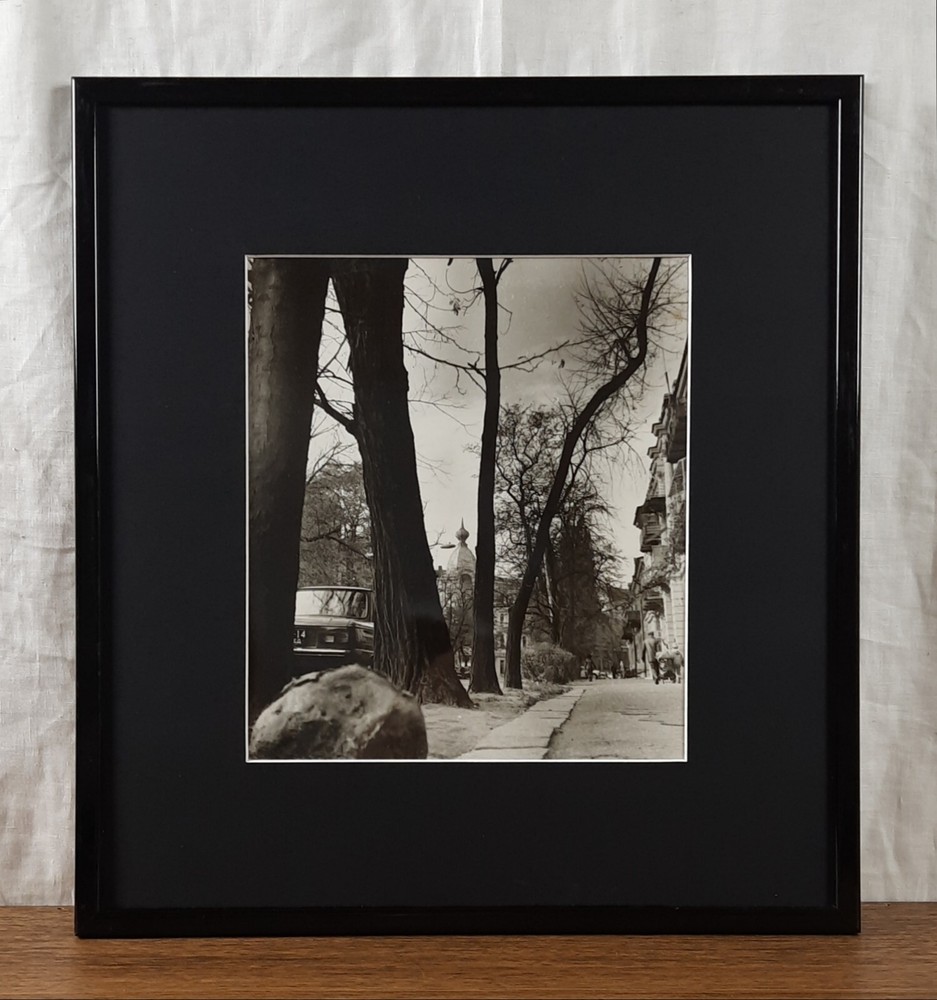 Street Scene in Odesa, Black and White Vintage Photo, Original Vintage Photo