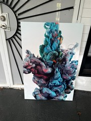 Alberto Seveso Colorful Ink Water Abstract Canvas Wall Art Modern Photography