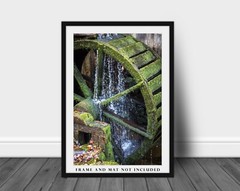 Country Photography Print – Picture of Old Mill Wheel in Great Smoky Mountains