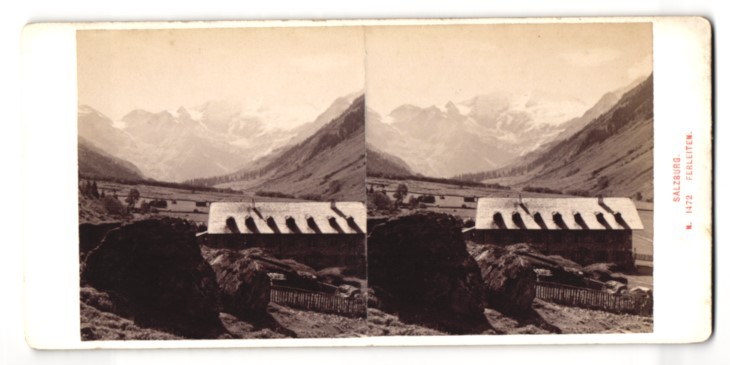 Stereo Photography Alois Beer, Klagenfurt, View Salzburg, Ferleiten, Alm with