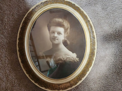 VINTAGE GESSO FRAME 1920 DEBUTANTE WITH A SET OF 2