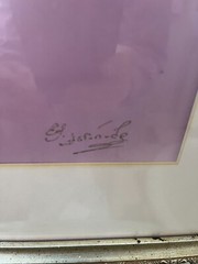 Vintage Framed Still Life Photography, Pink Rose in Vase, Signed