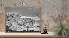 B/W Crazy Horse Monument, High Resolution Image, Many Formats, TV Art