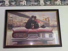 27in By 39in Picture Of Couple On Cadillac