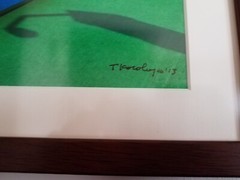Tom Korologos «Blue Boat, Green Dock 09» Framed Photograph Korologos Gallery